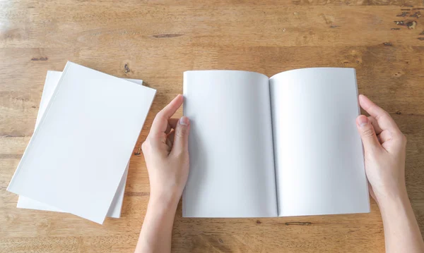 Empty and white Booklets — Stock Photo, Image