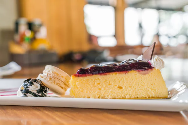 Dilim Cheesecake, yüksek çözünürlüklü görüntüleri — Stok fotoğraf