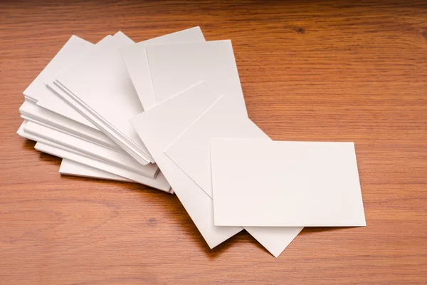 Empty white business cards — Stock Photo, Image