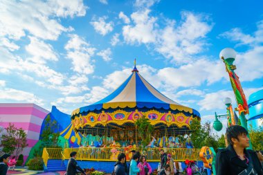 Osaka, Japonya - 1 Aralık 2015: Universal Studios Japonya (Usj). 