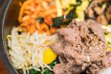 Bibimbab, Kore yemeği, yüksek çözünürlüklü görüntüler