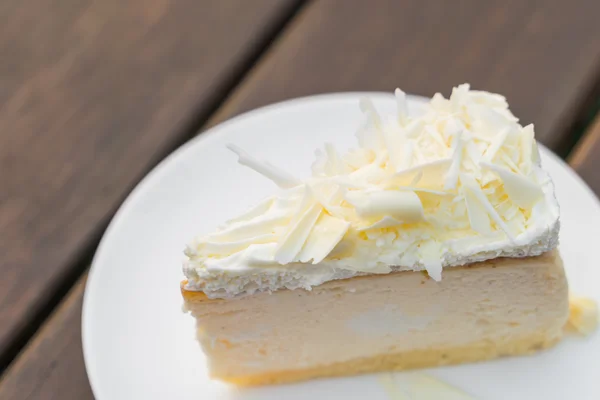 Tranche de gâteau au fromage de New York — Photo