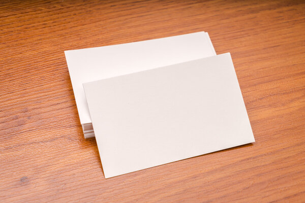 empty white business cards 
