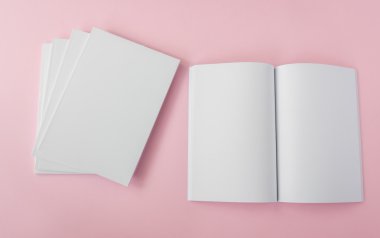 boş ve beyaz kitapçıklar