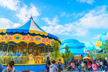 Osaka, Japonya - 1 Aralık 2015: Universal Studios Japonya (Usj). 