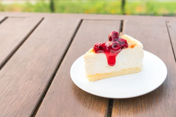 Tranche de gâteau au fromage de New York — Photo