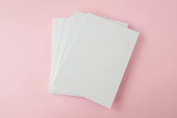 Prázdné a bílé brožury — Stock fotografie