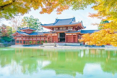 Byodo içinde tapınak Kyoto, Japonya (filtre uygulanmış görüntü işlenen vintage 