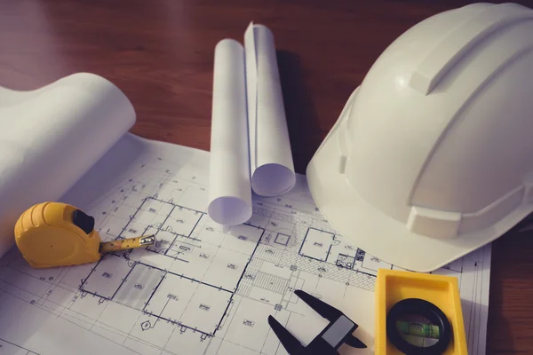 Construction plans with tools