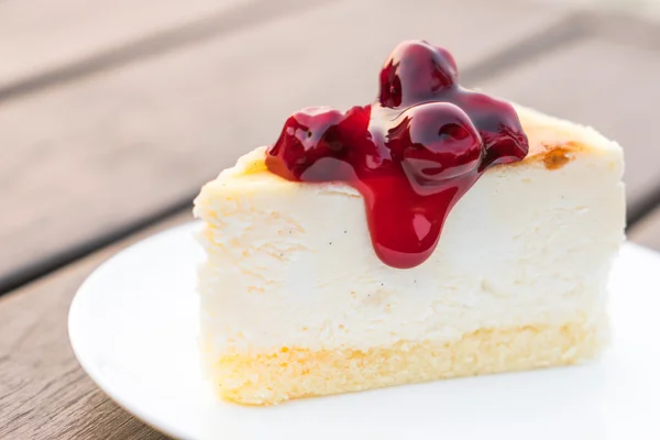 Tranche de gâteau au fromage de New York — Photo