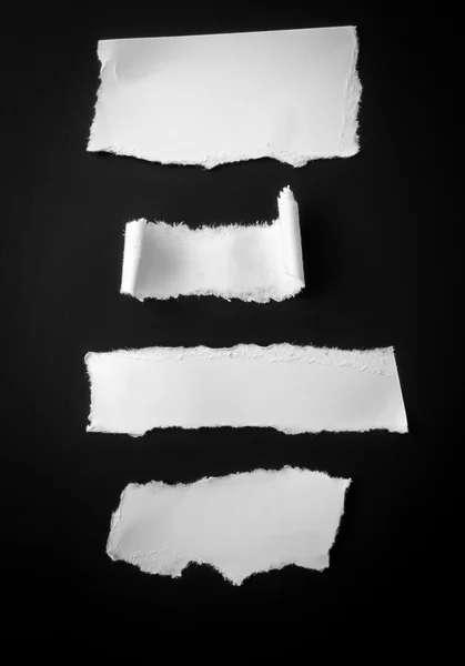 Hvide revet papirer - Stock-foto