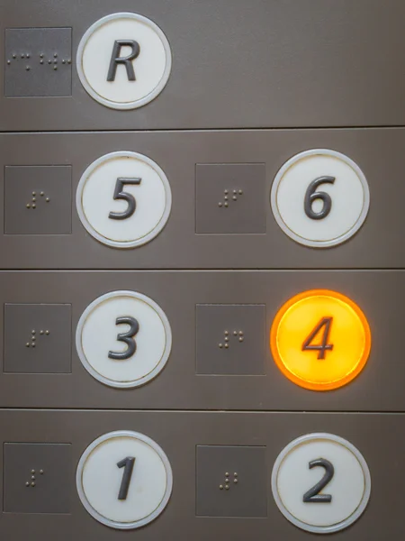 Кнопка лифта. — стоковое фото