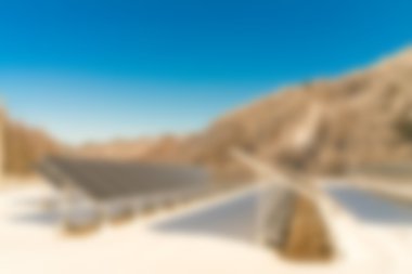 Soyut bulanıklık güneş paneli istasyonu