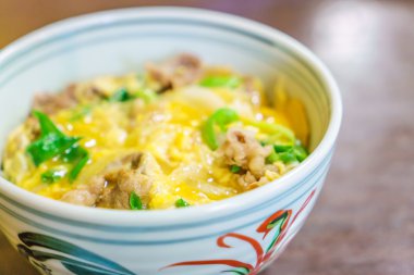 Japon geleneksel yemek sığır eti teriyaki pirinç