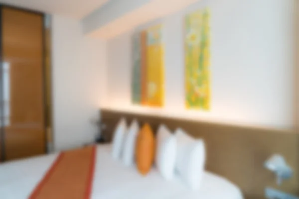 抽象的なぼかしモダンな快適なホテルの部屋のインテリア — ストック写真