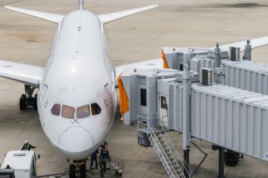 Osaka, Japonya - 6 Aralık 2015: Kansai Uluslararası Havaalanı w