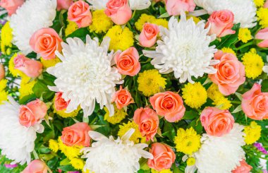 Sevgililer ve düğün sahne güzel çiçekler