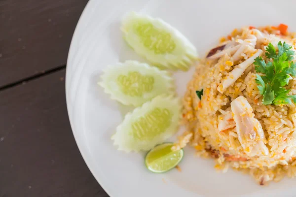 Reis mit Tintenfisch, hochauflösende Bilder — Stockfoto