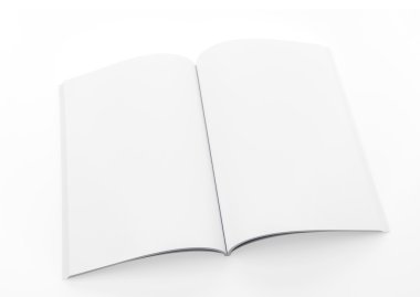 Boş katalog, broşür, dergiler, alay üzerinde beyaz backgrou kitap