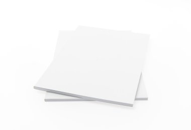 Boş katalog, broşür, dergiler, alay üzerinde beyaz backgrou kitap
