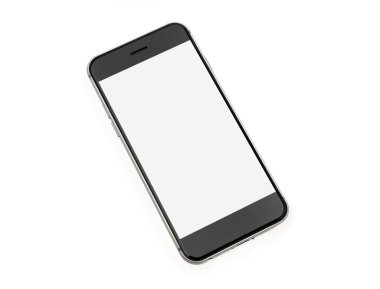 Beyaz arkaplanda cep telefonu .