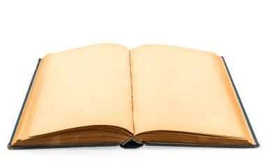 Beyaz arkaplan üzerine eski bir kitap (Eskiler kitabı)
