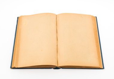 Beyaz arkaplan üzerine eski bir kitap (Eskiler kitabı)