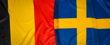 İsveç ve Belçika bayrağı .