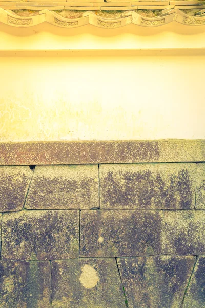 Japan Wall with old tiled roof . ,Filtered image processed vinta — Stock Photo, Image