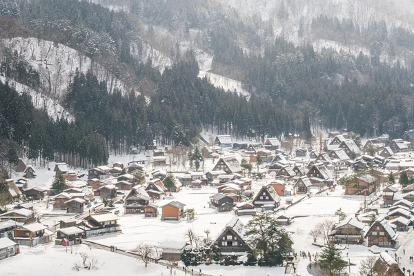시라카와고의 겨울 눈, 일본 — 스톡 사진