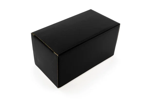 Black box on a white background . — Stock Photo, Image