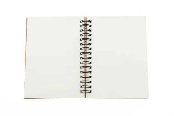 Blank Note book mock up no fundo branco  . — Fotografia de Stock