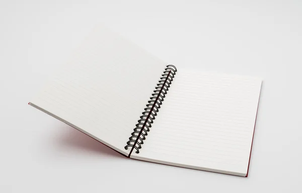 Blank Note book mock up no fundo branco  . — Fotografia de Stock