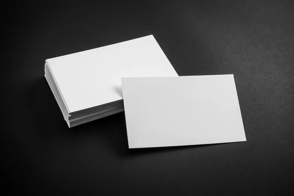 Business cards on black background . — Stock Photo, Image