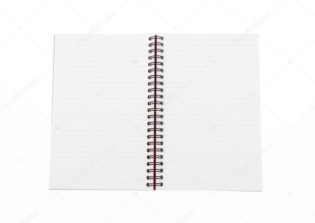 Blank Note book mock up on white background . Stock Photo by ...