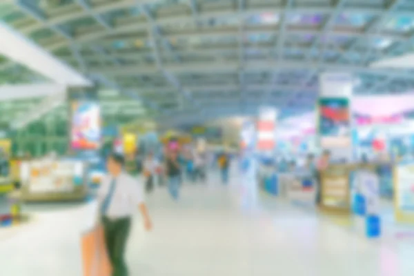 Abstract blur airport shopping tax free area . — Stock Photo, Image