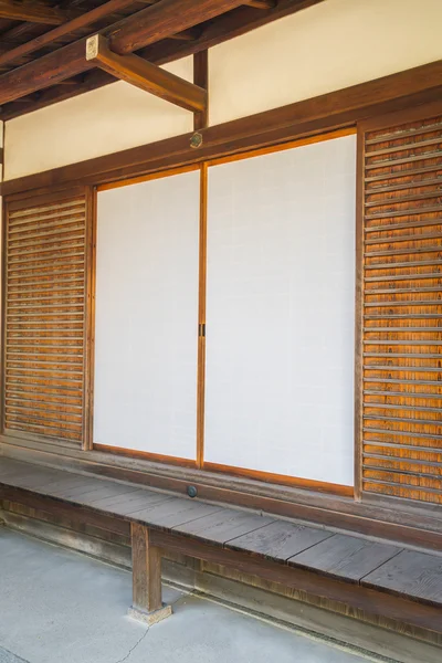 Japonské posuvné dveře papíru. , Filtrovaného snímku zpracované vintage — Stock fotografie