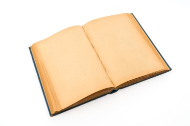 Beyaz arkaplan üzerine eski bir kitap (Eskiler kitabı)