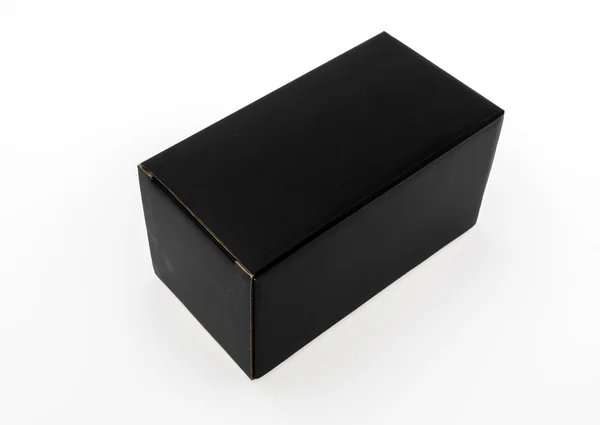 Black box on a white background . — Stock Photo, Image