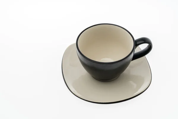 Zwarte koffie cup op een witte achtergrond . — Stockfoto