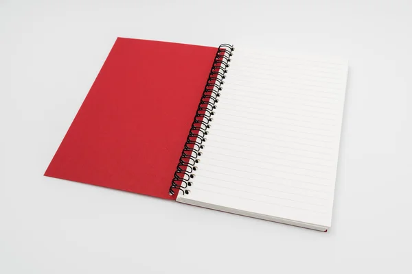 Blank Note book mock up no fundo branco  . — Fotografia de Stock