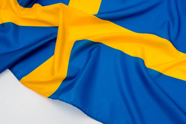 Bilden av flaggor för Sverige . — Stockfoto