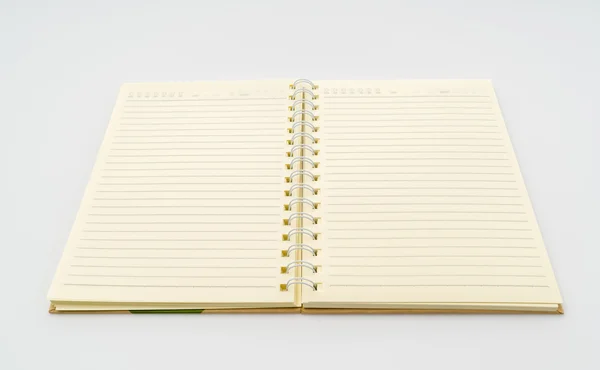 Blank Note book mock up no fundo branco  . — Fotografia de Stock