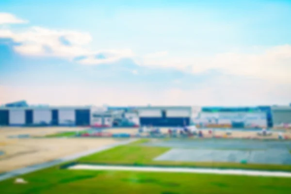 Avião embaçado abstrato no aeroporto — Fotografia de Stock