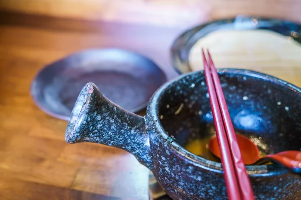 A tábla üres japán ramen tészta — Stock Fotó