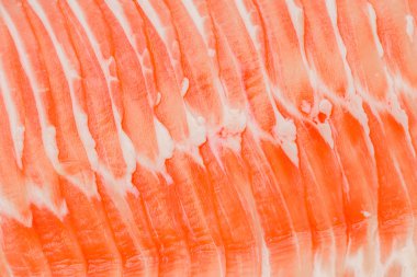 Slayt çiğ domuz yakın çekim  .