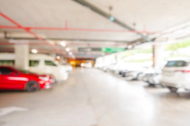 Soyut bulanıklık kapalı otopark .