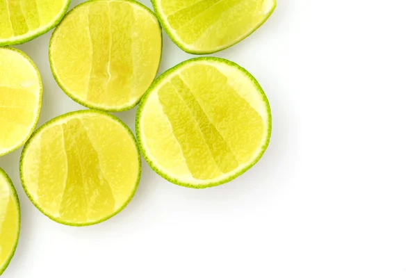 Slice of lemon on white background . — Stock Photo, Image