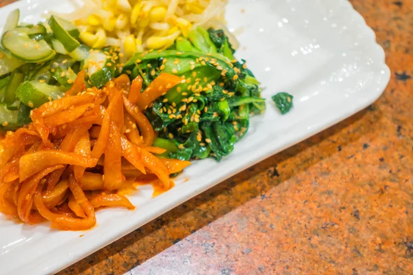 Kimchi a Koreai élelmiszer., nagy felbontású képeket — Stock Fotó