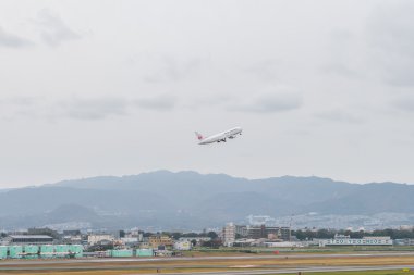 Osaka, Japonya - 6 Aralık 2015: Kansai Uluslararası Havaalanı w